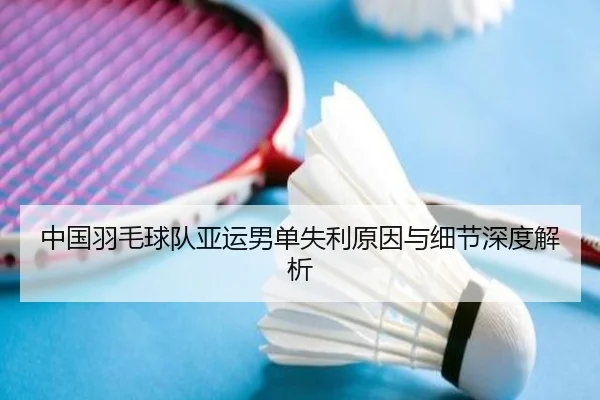 中国羽毛球队亚运男单失利原因与细节深度解析